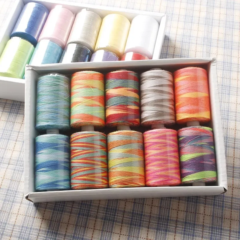 Sewing Thread, 10-12 Polyester Threads for Hand Stitching DIY Embroidery, Quilting & Sewing Machine, Set of 1000 yds Per Spool