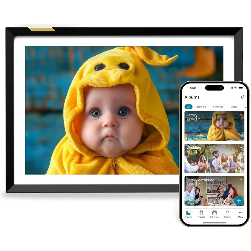 Nixplay Digital Picture Frame [AI-Enhanced] Stunning HD Touch Screen Display | Perfect Digital Picture Frame for Gifting