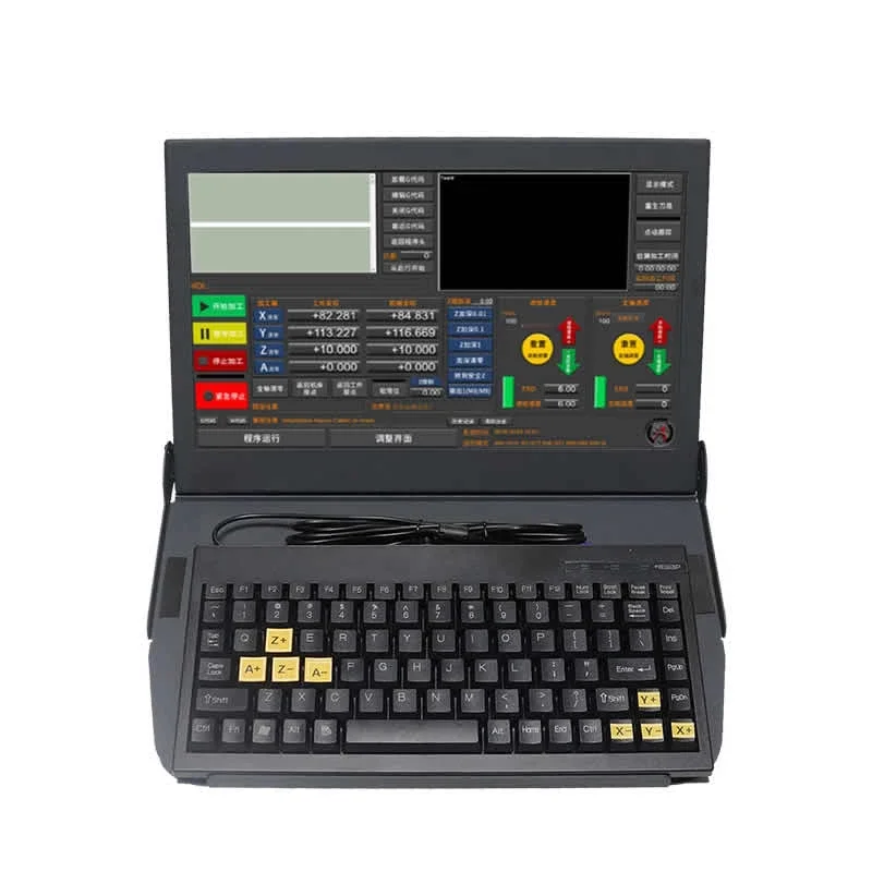 14 inch touch screen industrial control computer with RS232 serial port Windows XP Mach3 software for universal CNC router use