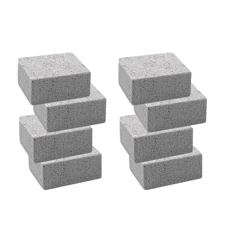 8 Pack Grill Griddle Cleaning Brick Block,Kitchen Bathroom Cleaning Pumice Block, De-Scaling Cleaning Stone Retail