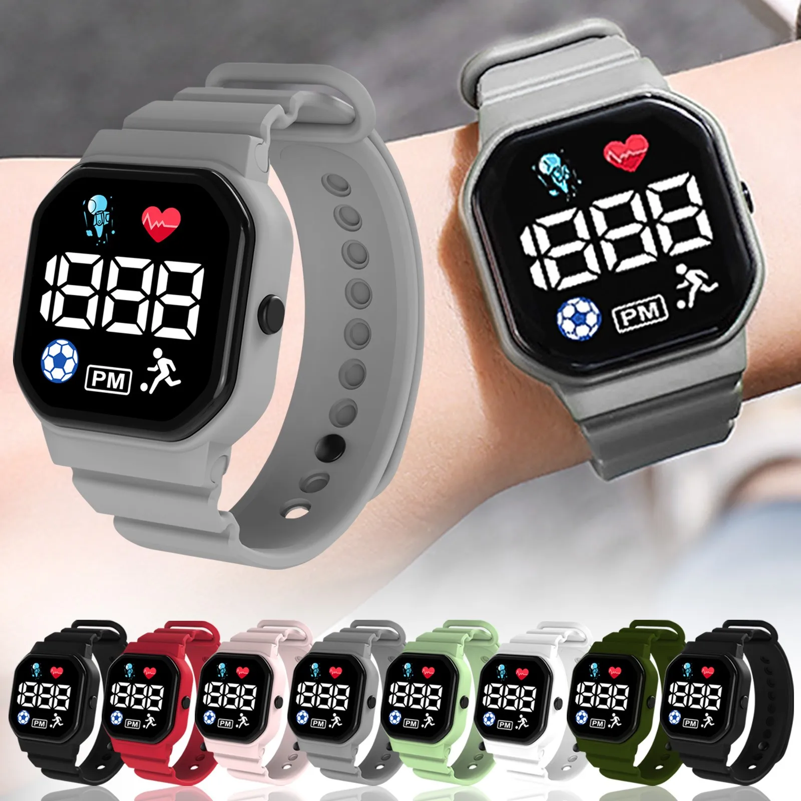 Kids Games Watch Music Player Smart Watch Sport Stappenteller Gezondheid Tracker Met Fakkel Math Game Stopwatch Timer Klok Kids Cadeaus