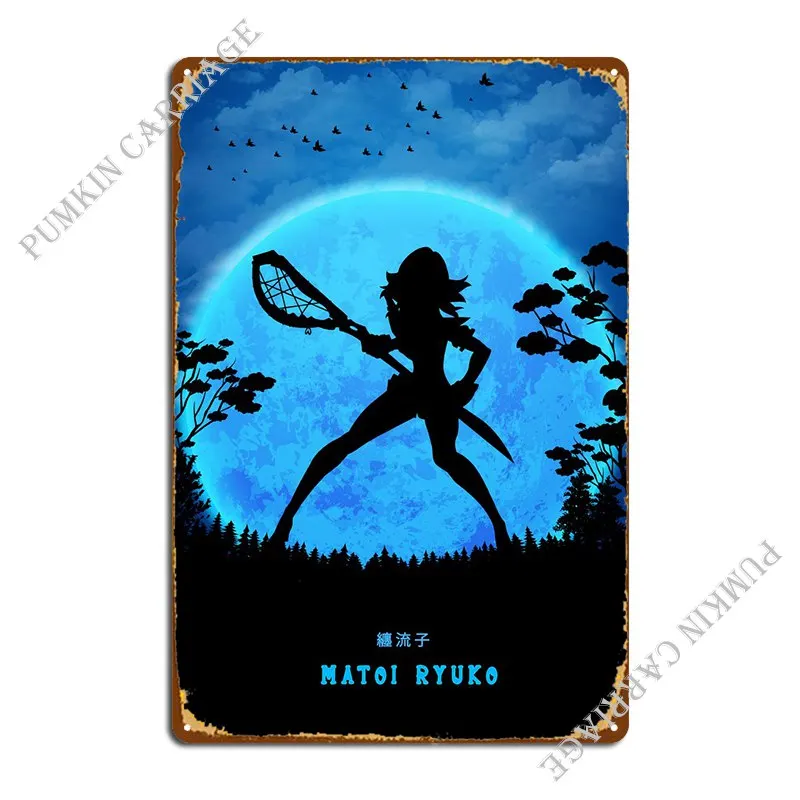 Matoi Ryuko Kill La Kill Metal Signs Cinema Plaques Wall Decor Custom Iron Tin Sign Poster