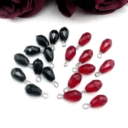 10 Pcs 8x12 Mm Black, Red, Crystal Stone Accessories, Bracelets, Necklaces, Earrings, DIY Handmade Jewelry Accessories