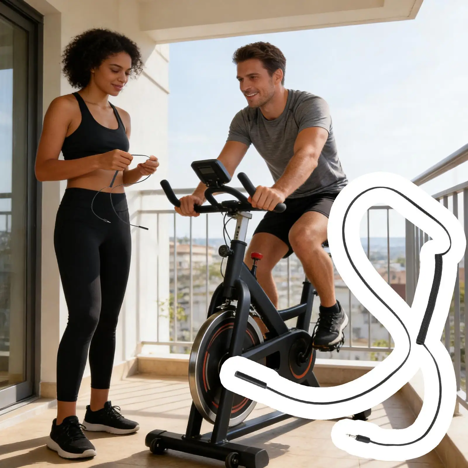 Bike Sensor Cable Replacement Stationary Bike Wire Induction Line For Garage Home Cardio Training Gym Workplace Indoor Cycling