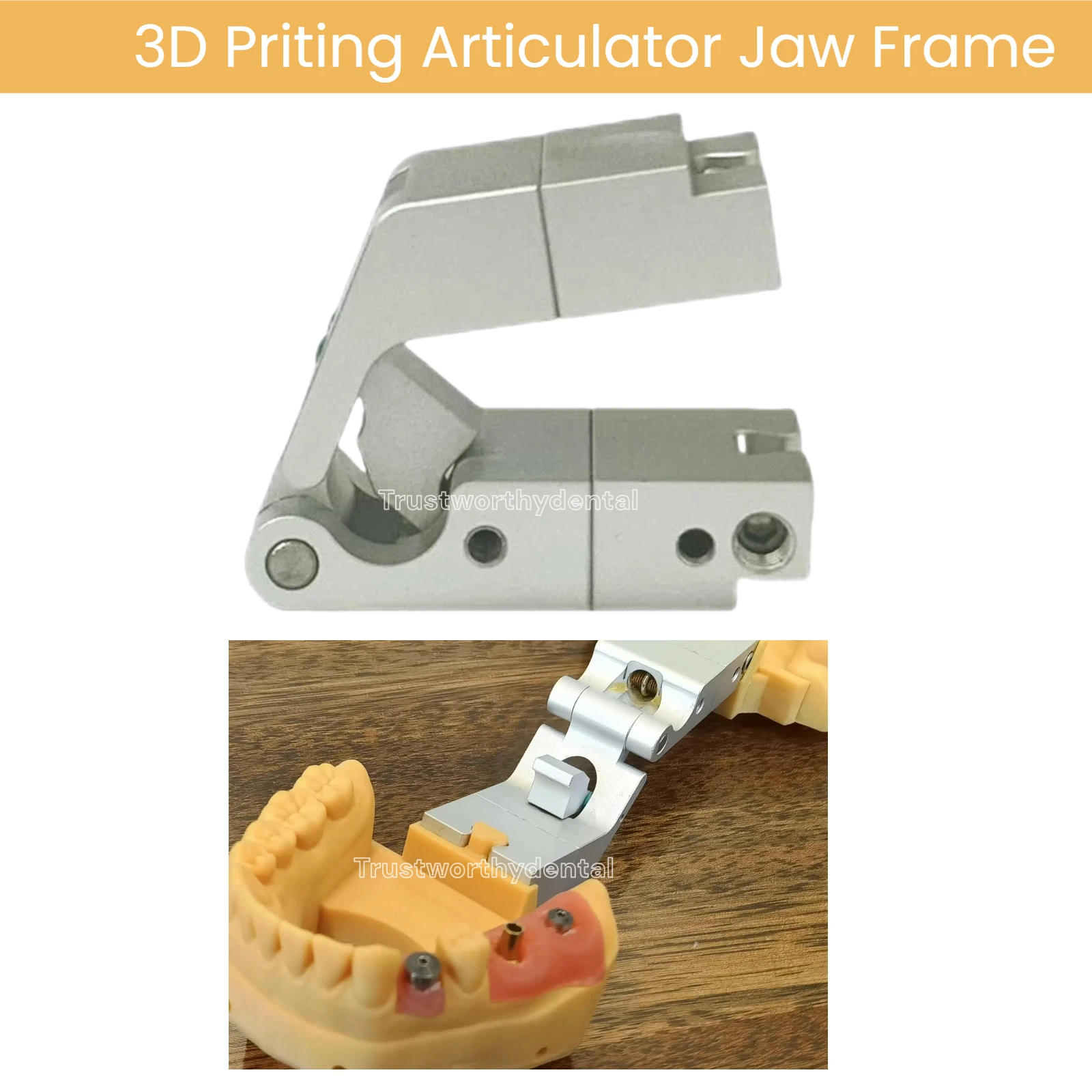 

Dental 3 Shape Articulator 3D Printing Digital Bite Frame Aluminum Alloy Printing Model Jaw Frame