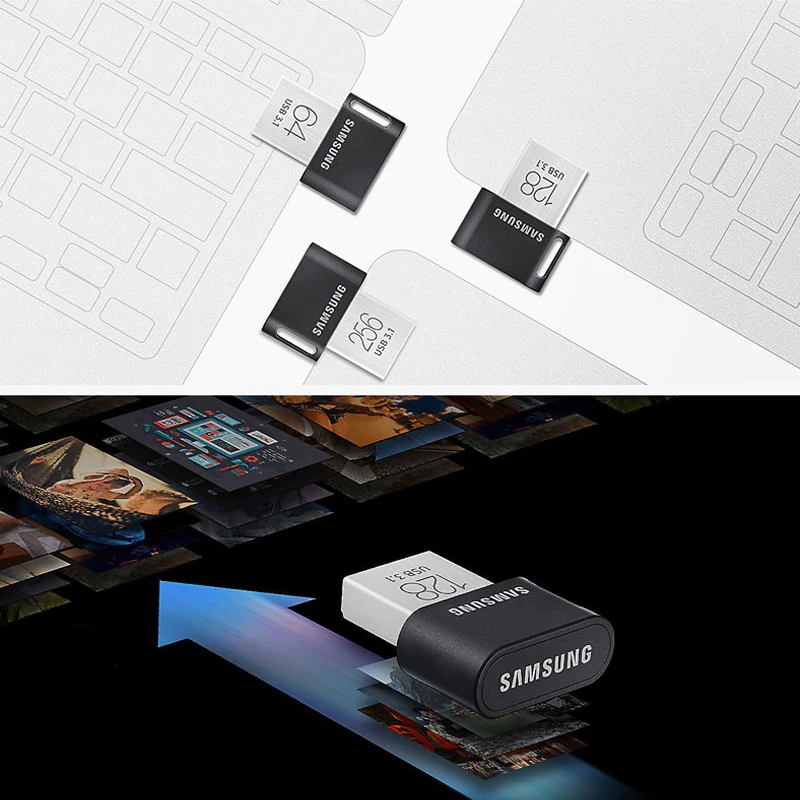 SAMSUNG BAR Plus USB 3.1 Flash Drive 64GB 128GB 256GB 512GB Metalen Mini Pen Drive Pendrive Memory Stick Opslagapparaat U Schijf