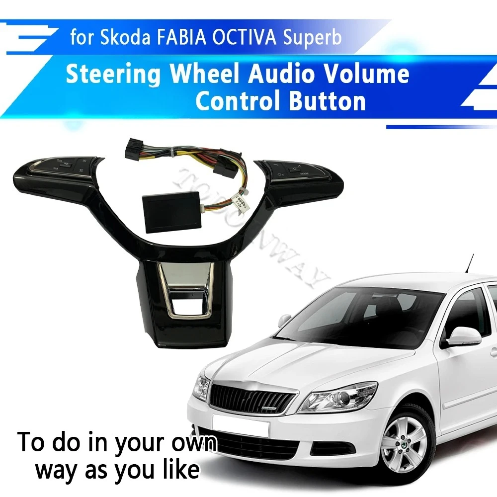 

Многофункциональная светодиодная кнопка на рулевом колесе, переключатель громкости звука DVD-контроля для Skoda Superb Rapid Octavia Komuk 2016 2022, интерьер