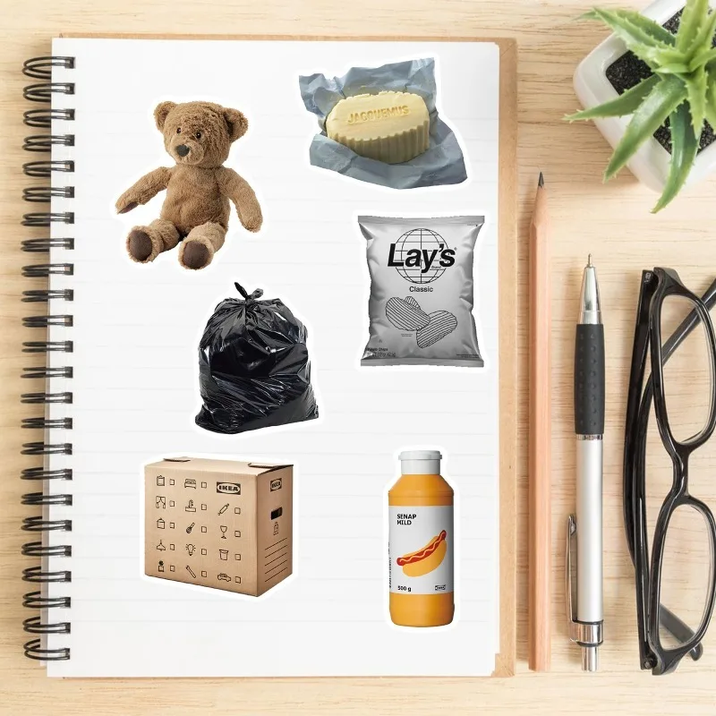 50 Pcs Y2K Milk Biscuit Doodle Stickers Ins Style Waterproof Decals for Luggage Cup Guitar DIY Children Classic Toys Stickers