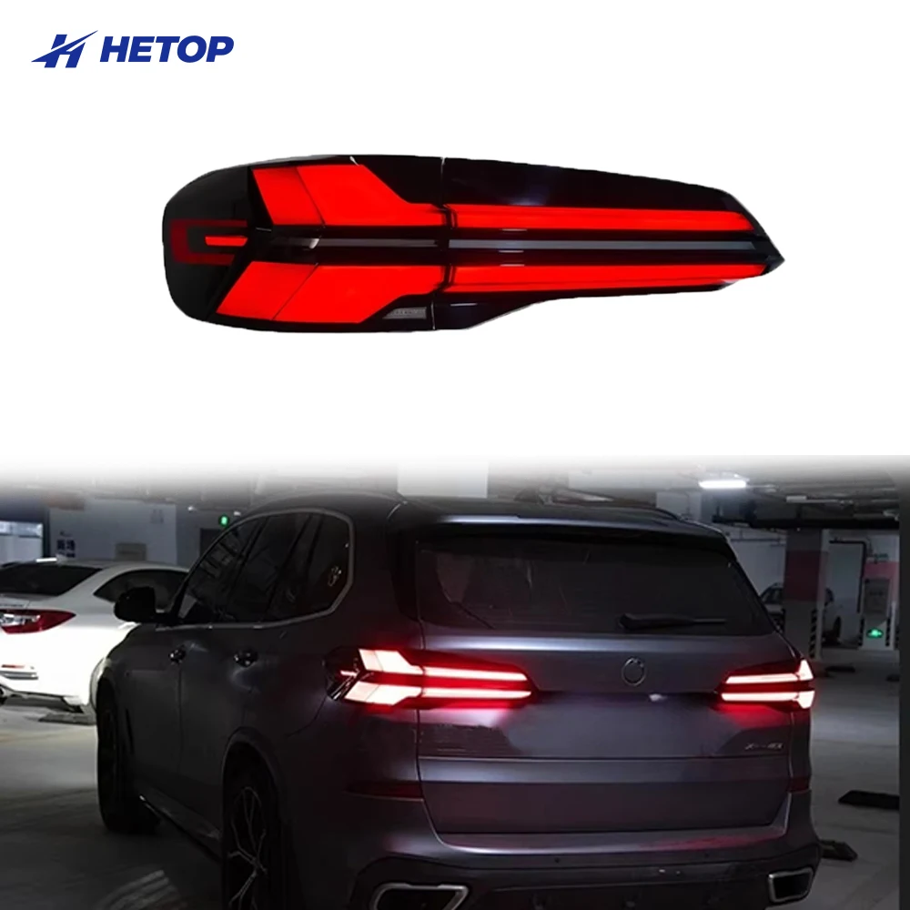 

Задние светодиодные фонари Hetop для BMW X5 G05 (2018-2023) с ДХО, указателями поворота и задним ходом, автомобильные аксессуары