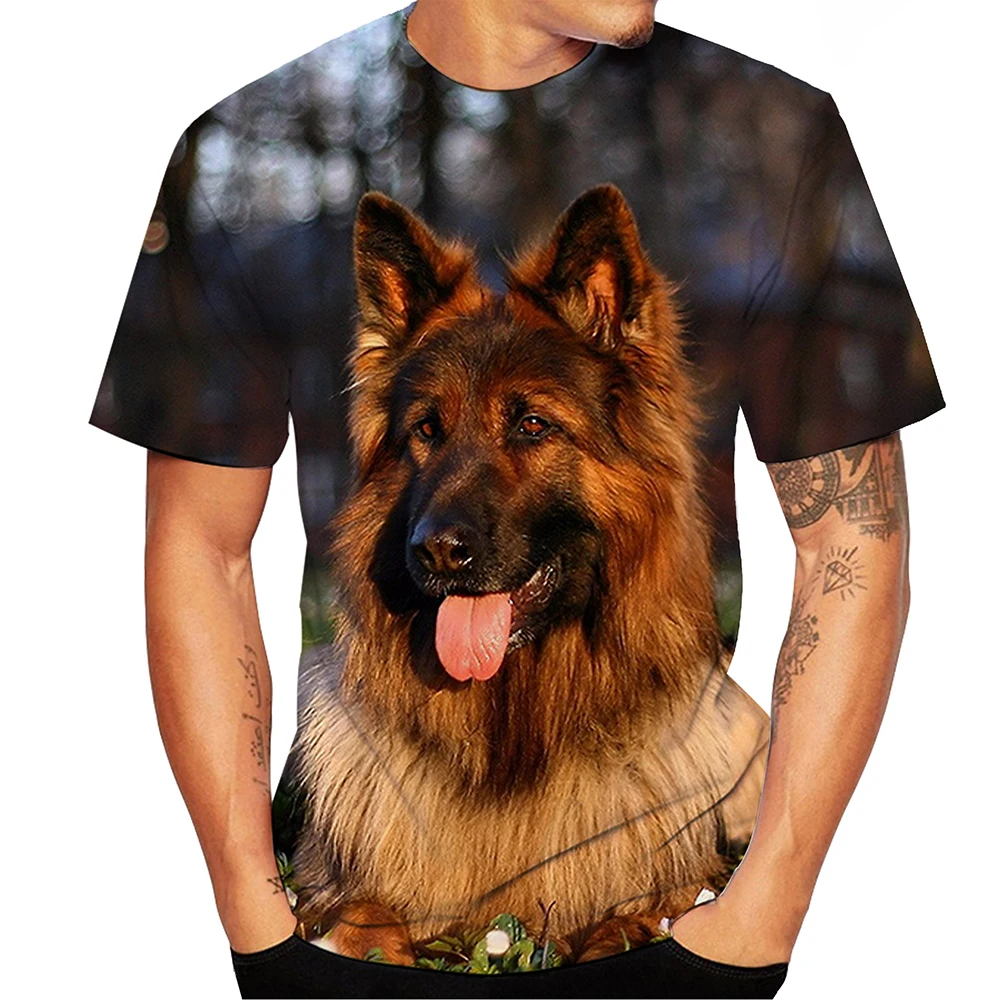 German Shepherd Dog Rottweiler T-Shirts Animal 3D Printed Streetwear Men Women Fashion Oversized T Shirt Kids Tees Tops Clothing