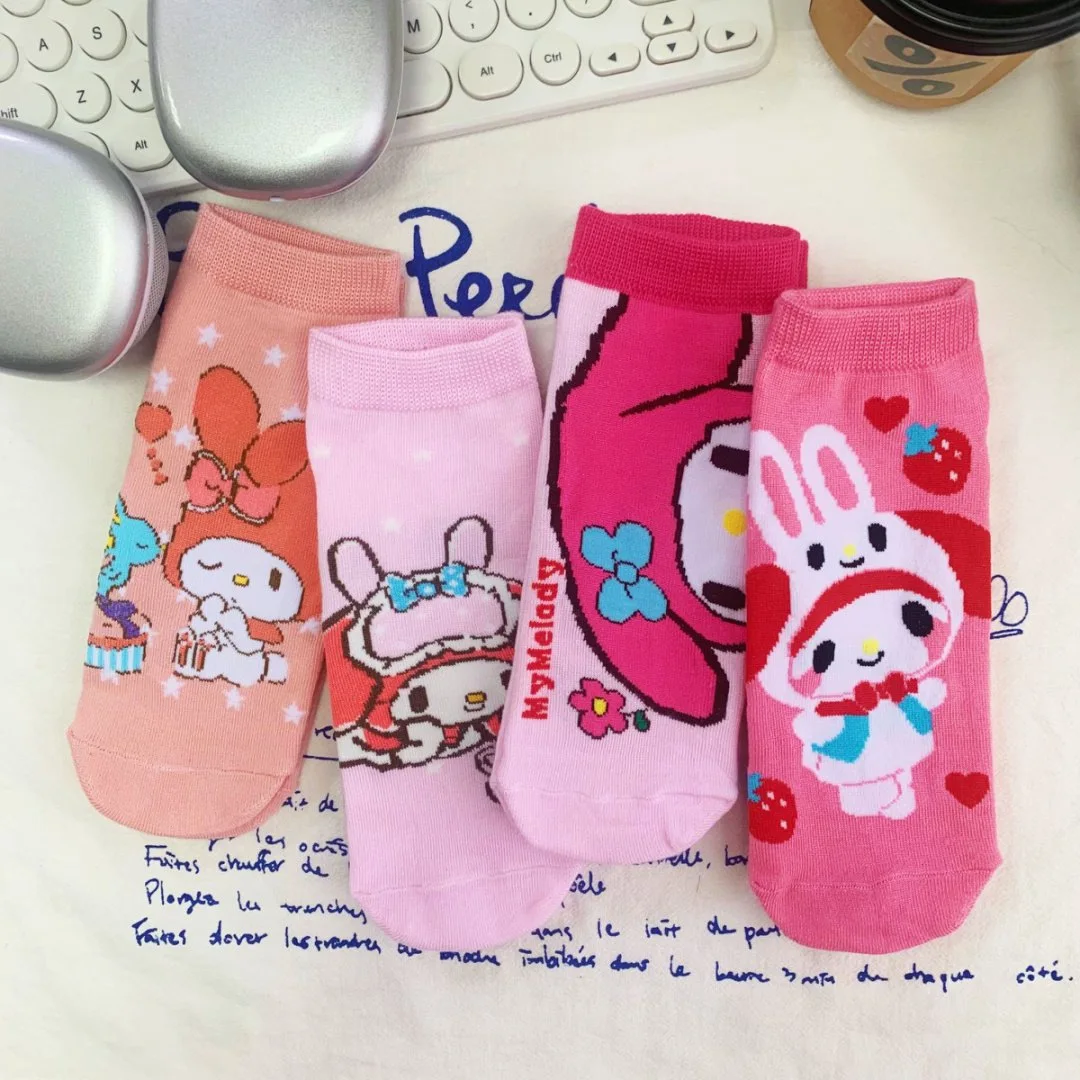 

5/ Double Melody Korean version with cartoon patterns - "My Melody" - Beautiful and adorable women's socks