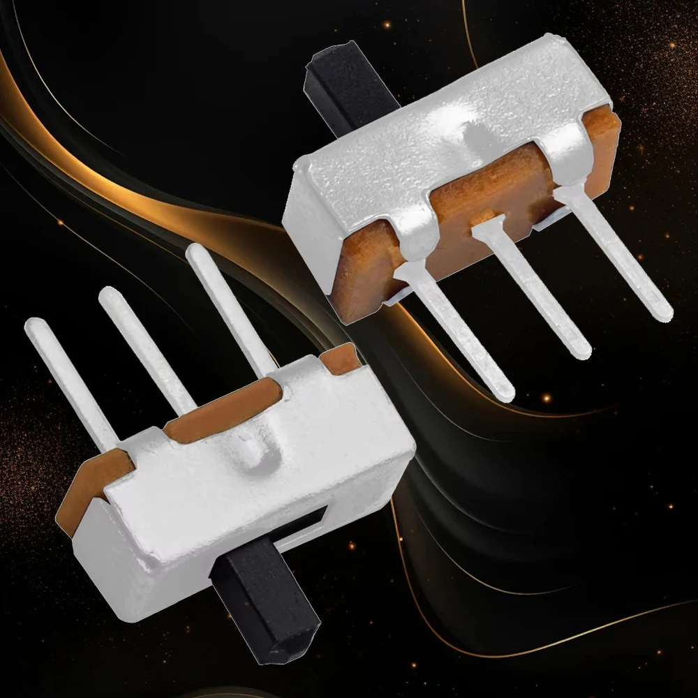1P2T 2-Position Mini Slide Switch: SS12D00G3 3-Pin (3mm Handle) – 5PCS/10PCS Packs Available