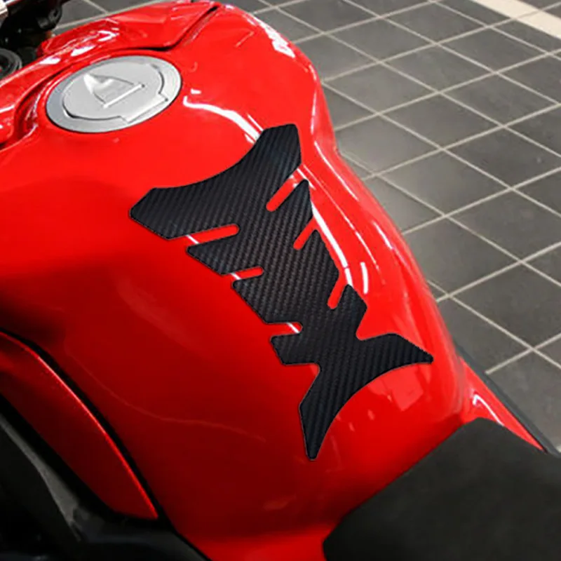 Carbon Fiber Fishbone Universal Motorcycle Tank Pad Protector Sticker Motorbike 3d Decal For Yamaha Honda Kawasaki Bmw Suzuki