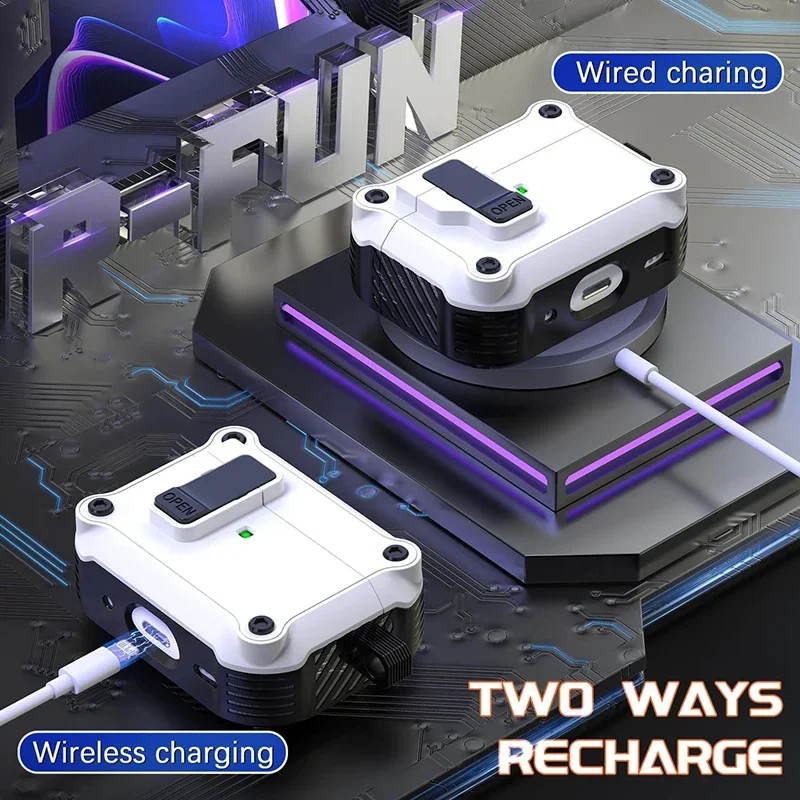 حافظة قفل أمان مقاومة للصدمات لأجهزة AirPods 4 4th Pro 2 2nd USB-C 2022 2023 غطاء حماية الجيل Funda مع خطاف جديد