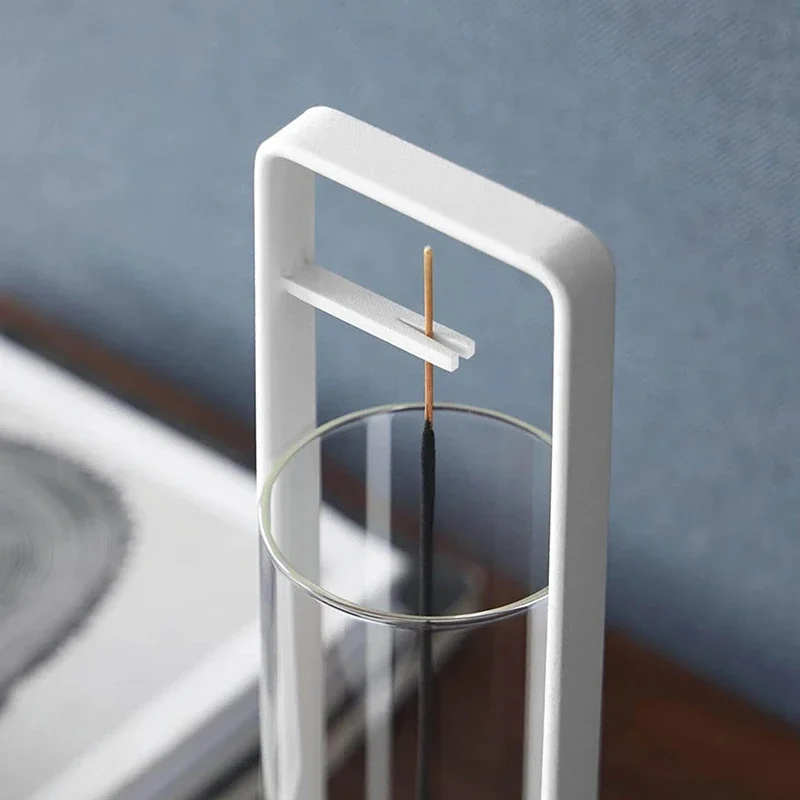 

Relaxing Incense Stick Holder, Glass Ash Catcher, Anti-ash Flying Design for Detachable Home Decoration.