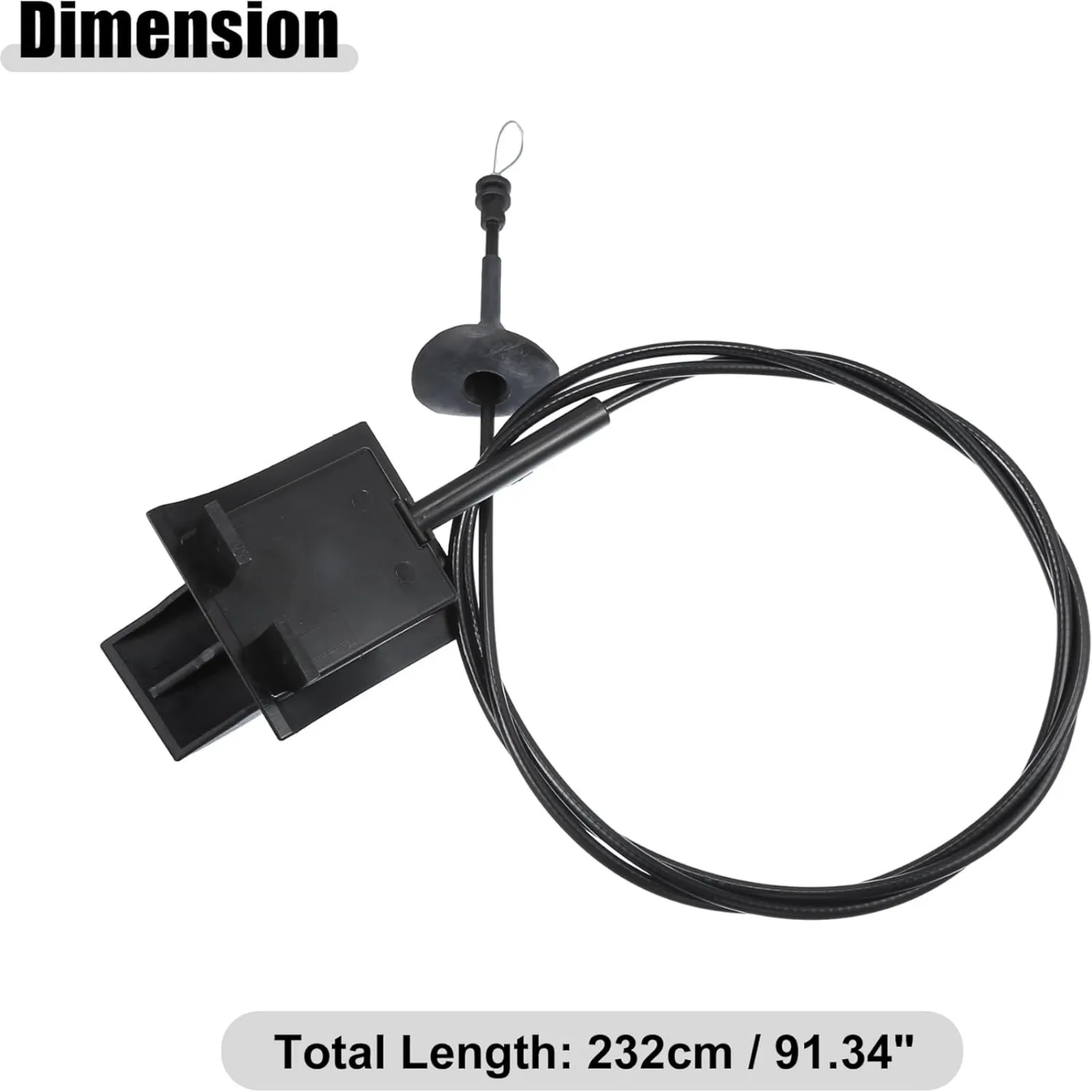 1PC Hood Release Cable for Ford F150 F250 F350 Bronco 1987-1991 Replaces E7TZ16916A 912041 Gear Link Rods Kit Metal+Plastic