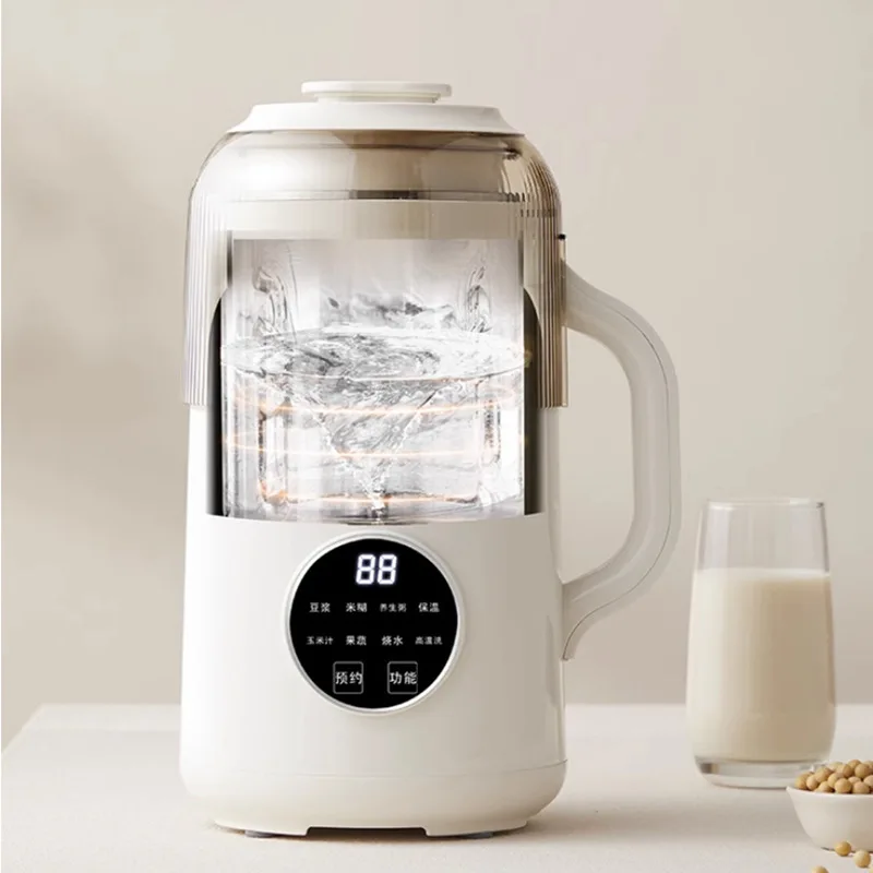 1.5L خلاط متعدد الوظائف خلاط متعدد الوظائف عازل للصوت غرفة صانع حليب الصويا منزل صغير صانع حليب الصويا صامت لا تصفية