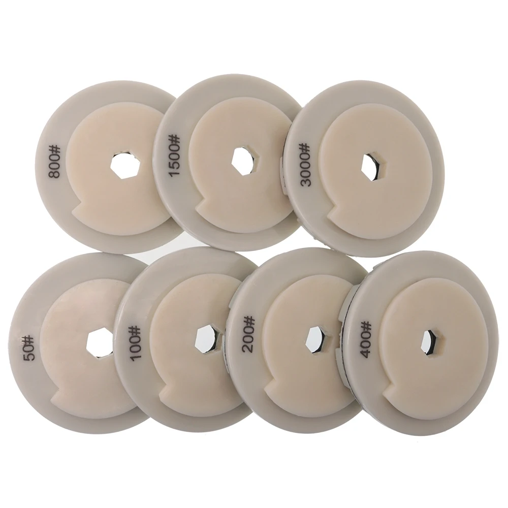 Imagem -02 - Snail Lock Diamond Edge Polishing Pad Borda de Moagem para Granito Mármore de Concreto Máquina Automática 125 mm
