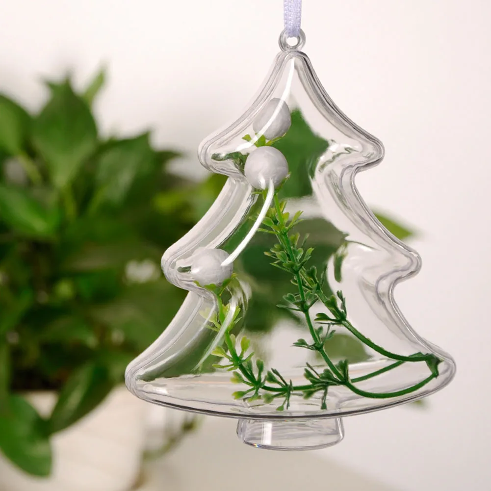 Xmas Tree Pendant Christmas Balls DIY Bauble Ball Hanging Pendant Party Plastic Holiday Seasonal D cor Xmas Tree