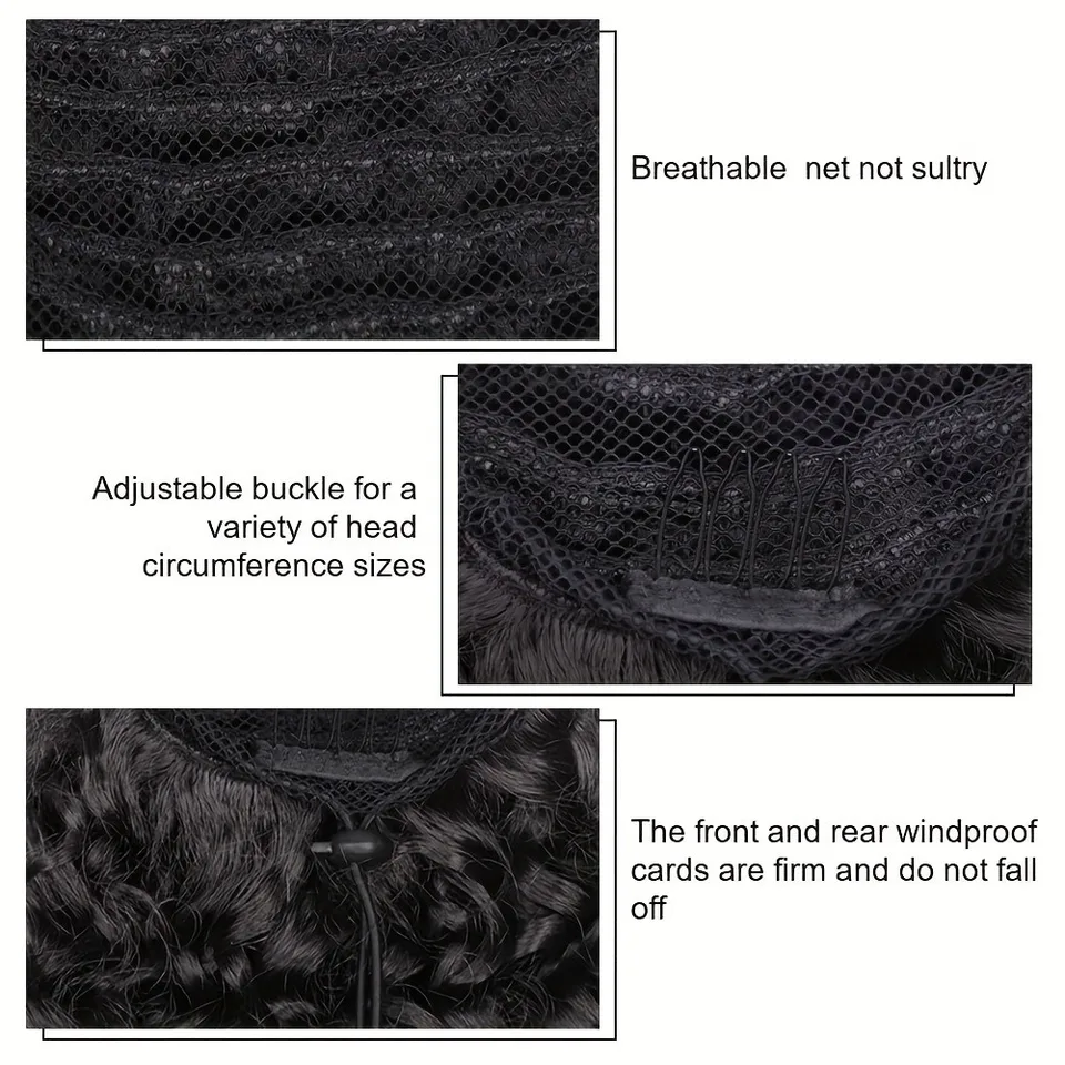 Extensión de cola de caballo sintética corta y elegante de 10 pulgadas para mujer, diseño esponjoso con cordón, sintético de alta temperatura 5