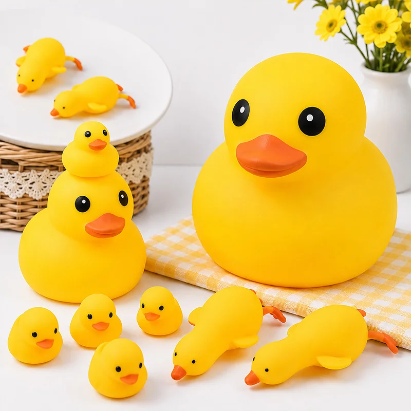 Slow Rising Yellow Duck Squishy Multiple Styles Cute Animal Stress Relief Fidget Super Soft Squeeze Toy for Kids Adults