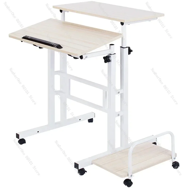 

Standing Adjustable Laptop Desktop Office Computer Desk Multi-Function Conference Table Mobile Adjustment Study