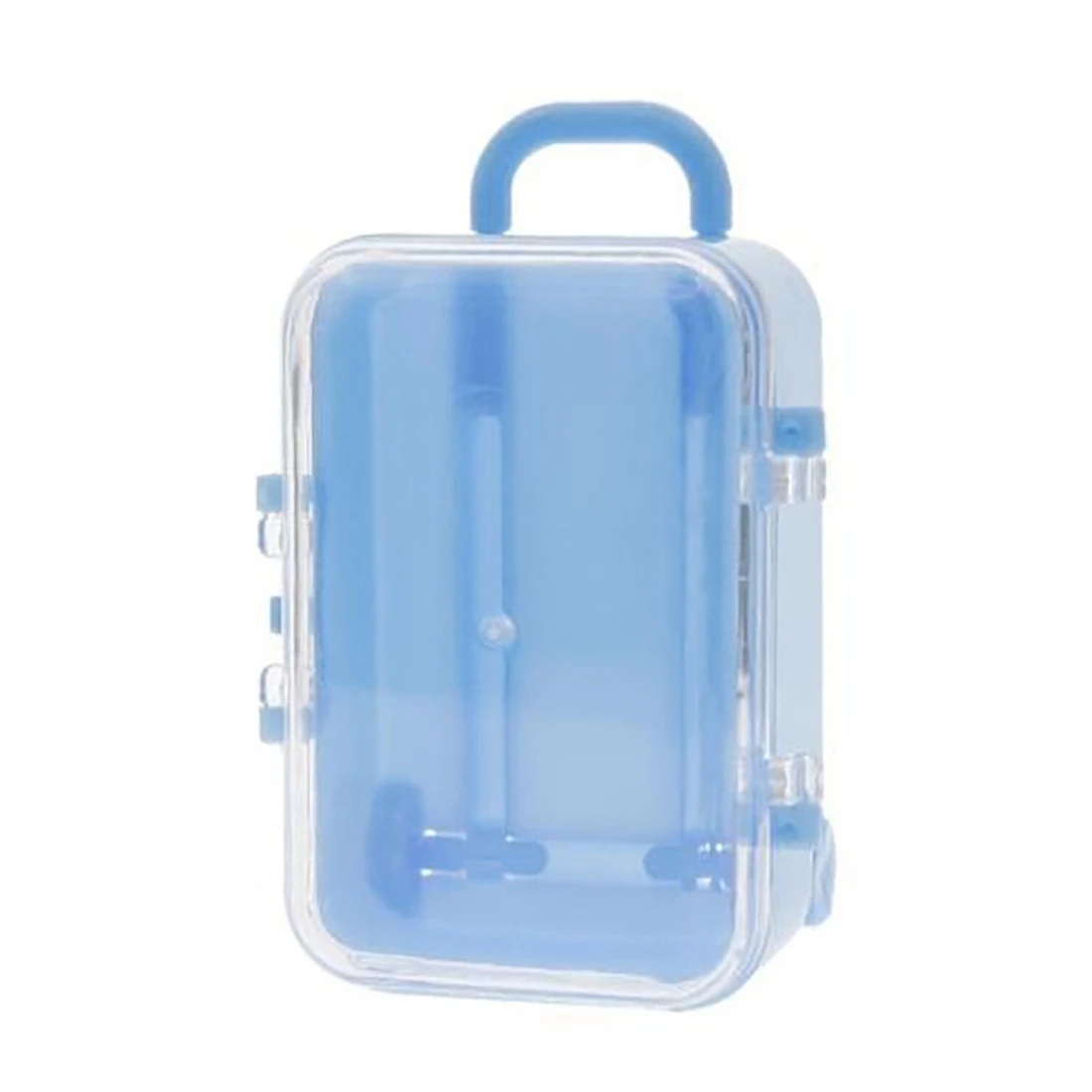 Blue mini roller travel suitcase candy box personality wedding candy box luggage trolley case candy toy small storage box