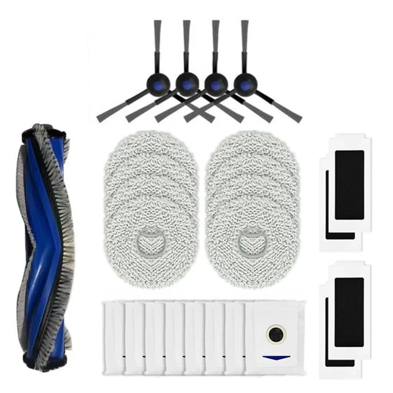 

Accessories Kit For Ecovacs Debot T30 Pro Omni / T30 Pro Vacuum Cleaner Washable Main Side Brush Filter Dust Bag Mop