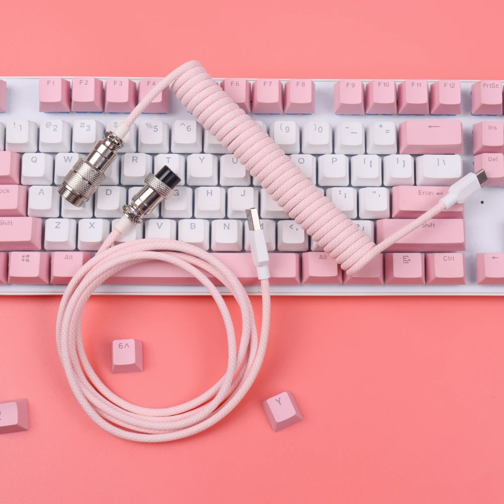 Coiled Cable Keyboard USB Type - Gaming Keyboard Type C 评论和价格