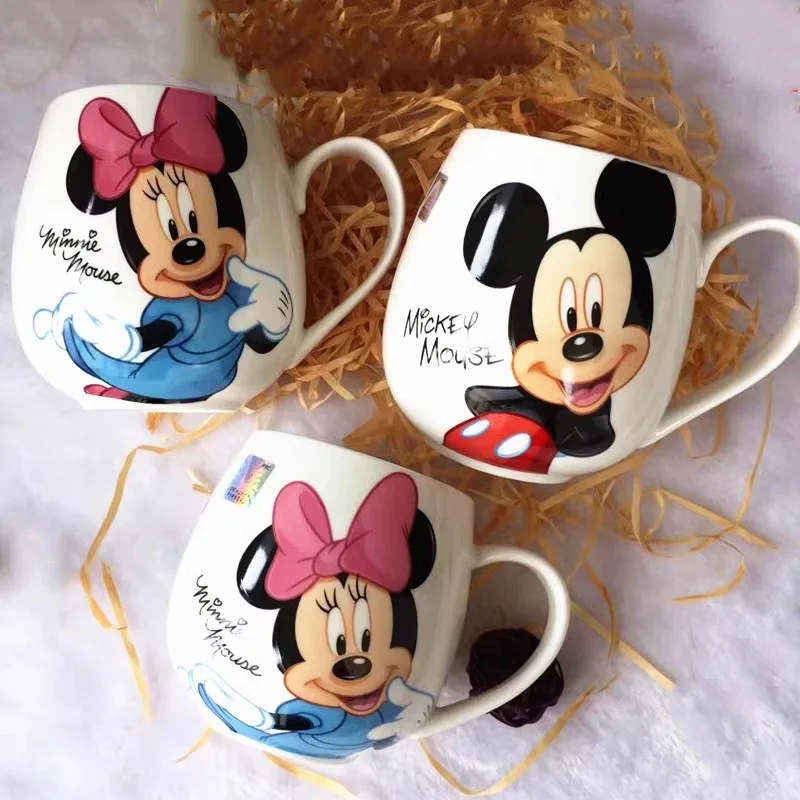 Disney Cartoon Donald Duck Daisy Pluto Goofy Ceramic Mug Mickey Minnie Mug Milk  Coffee Water Bottle300ml