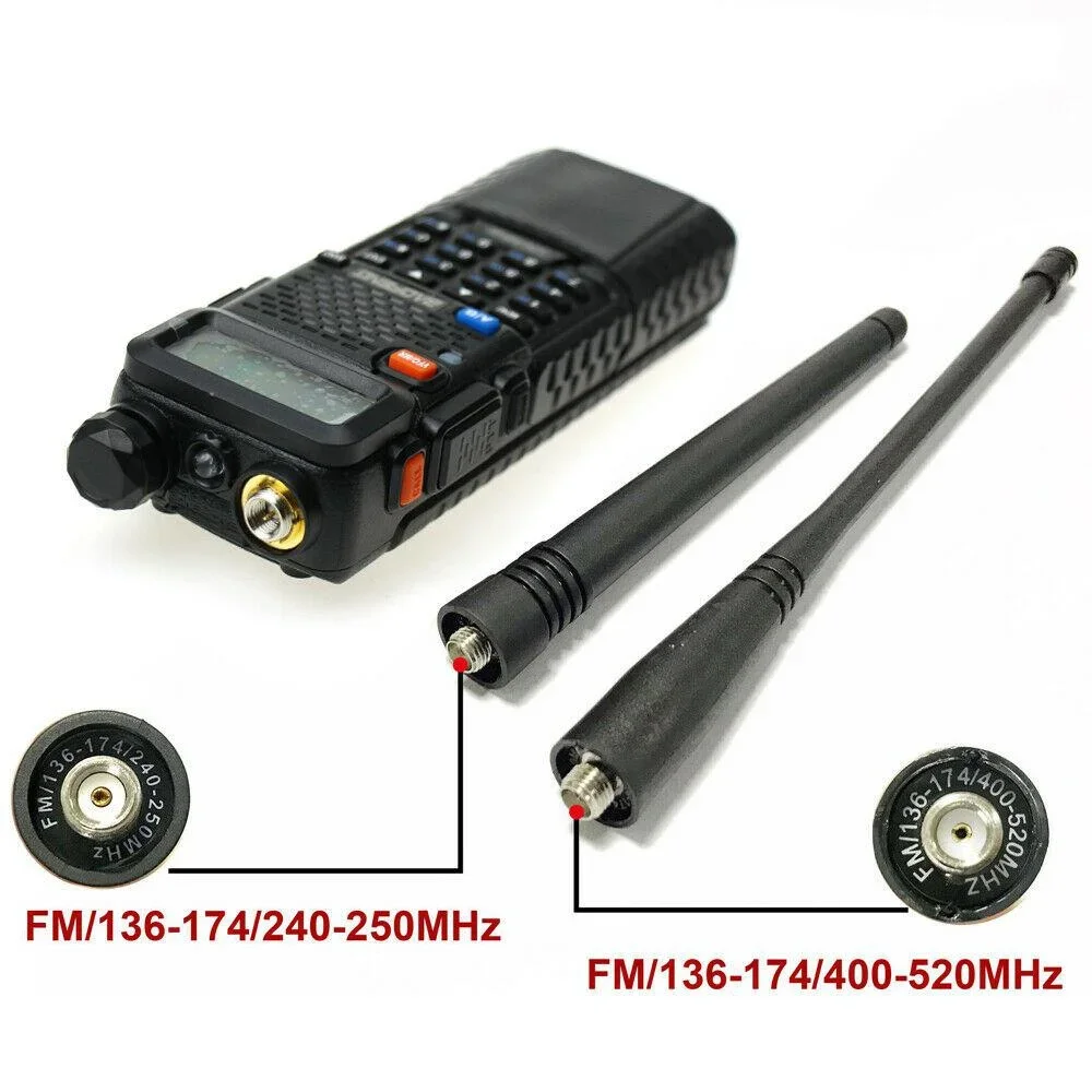 BAOFENG UV-5R III 3800mAh tri-band VHF/UHF Walkie Talkie taşınabilir CB su geçirmez iki yönlü radyo istasyonu HF telsiz iki anten