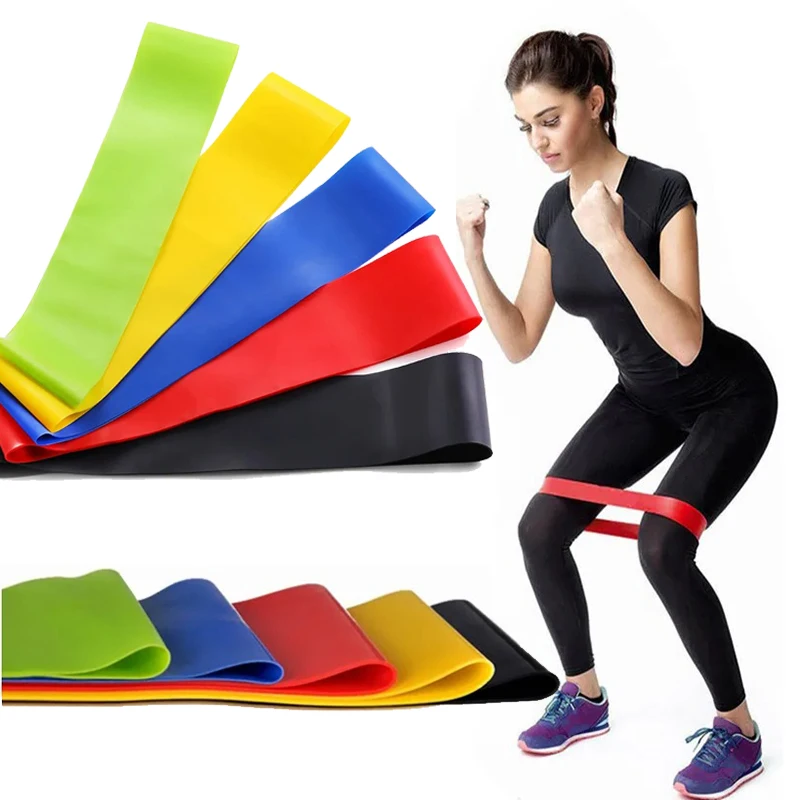 Yoga Pilates Resistance Band Long Training Stretch Bands for Physical Therapy Lower Body home Strength Elastic Exercise Bands