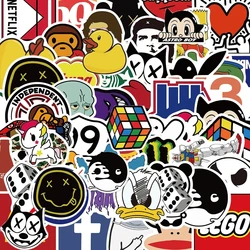 10/25/50Pcs Cool Fashion Brand Logo Graffiti Stickers Aesthetics Decoration Luggage Motorcycles Helmet Skateboard Sticker Toys