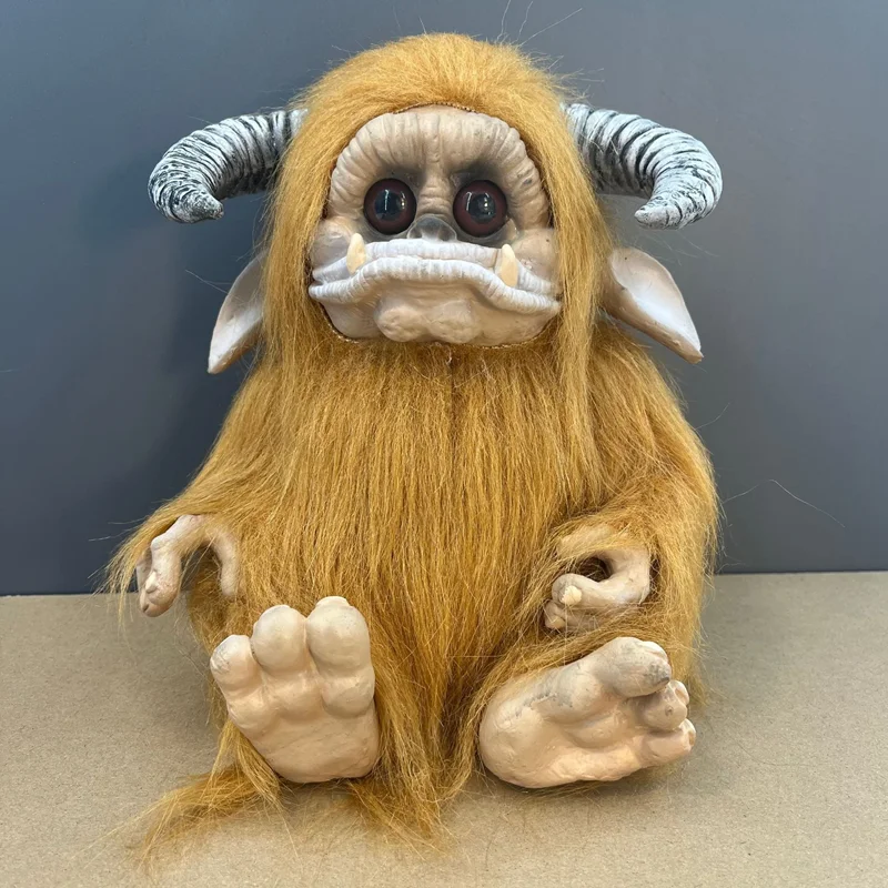 Muñeco Ludo en el laberinto, boca grande, ganado, Ludo, juguetes de látex de peluche, monstruo de boca grande, muñeco de peluche de Animal, cuerno de toro, monstruo, juguete