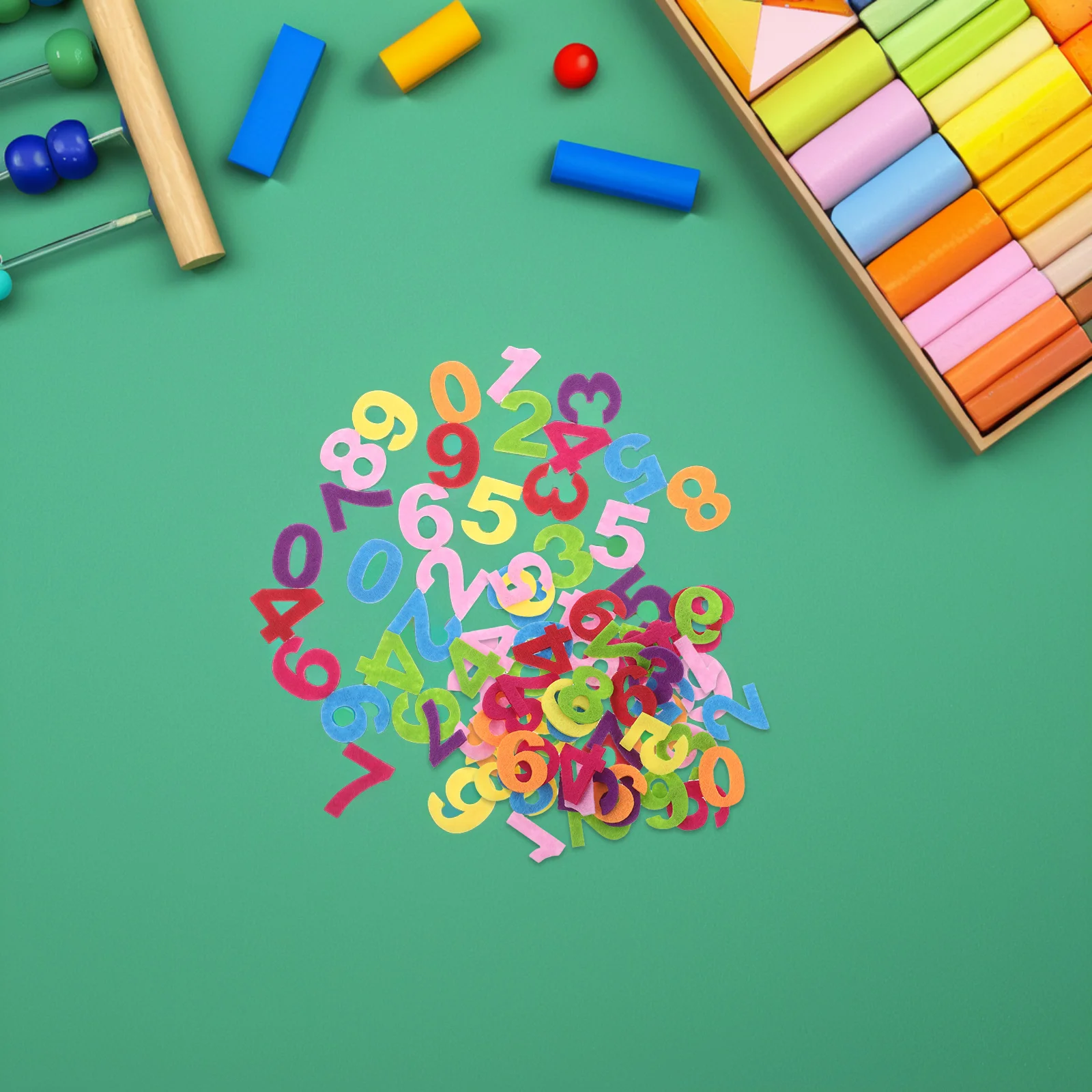

50pcs Felt Numbers Letters Cloth Toys Adhesive Accessories for DIY Crafts Stickers Reusable Sew Glue Perfect Circles