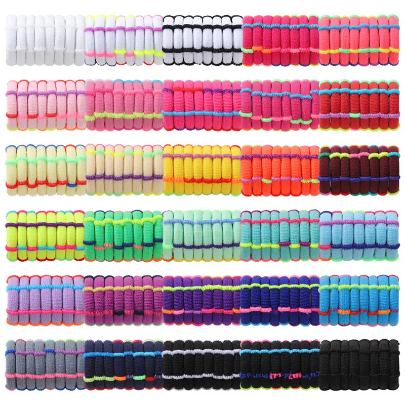 

100pcs/set Node Traceless Nylon Elastic Hair Bands for Girls Baby Kids Rubber Rope Ties Women Ring Scrunchies Hair Accessories