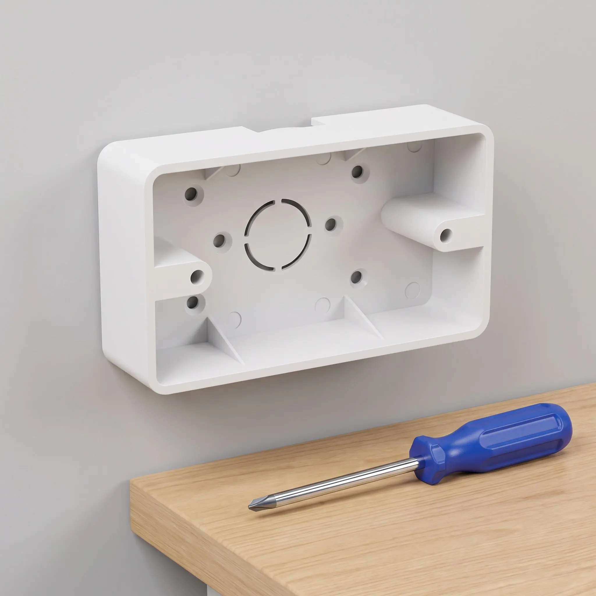 5Pcs Electrical Wall Mount Box Us Standard Switch Outlet Fit for Cavity Wall Installation Simple Flush Mounting with Multi Size