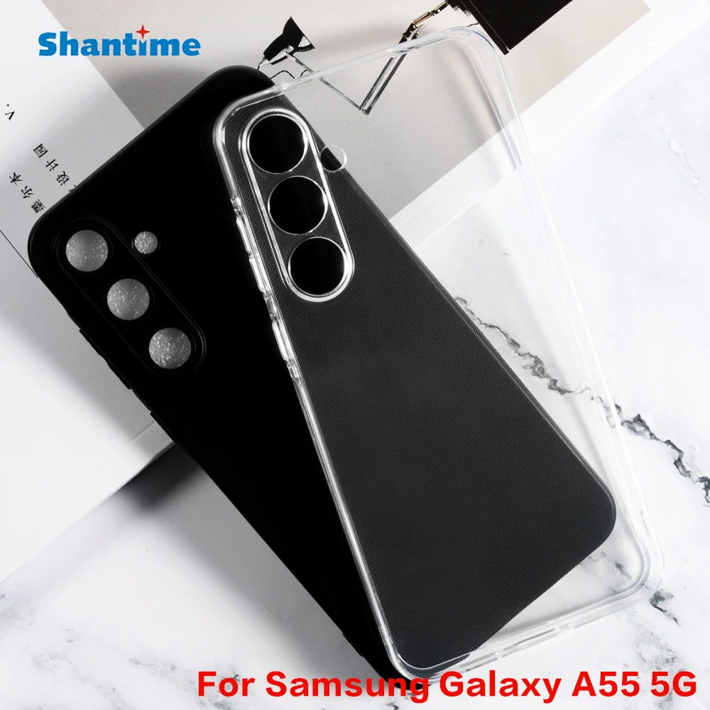 Case for Samsung Galaxy A55 5G TPU Shockproof Rubber Cover Protective Flexible Shell