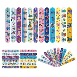 Disney-Lilo e Stitch Slap Pulseiras para Crianças, Pulseira Anime Figura, Presentes de Festa de Natal, Brinquedos, 12pcs