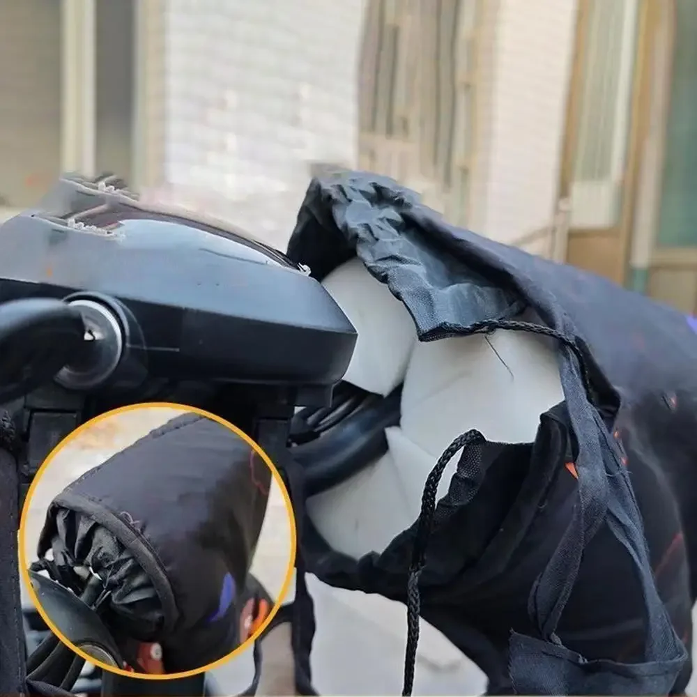 

NEW Wavy Windproof Cotton Lightweight And Warm Handlebar Protector Motorbike Handlebar Windproof Cotton High-density,