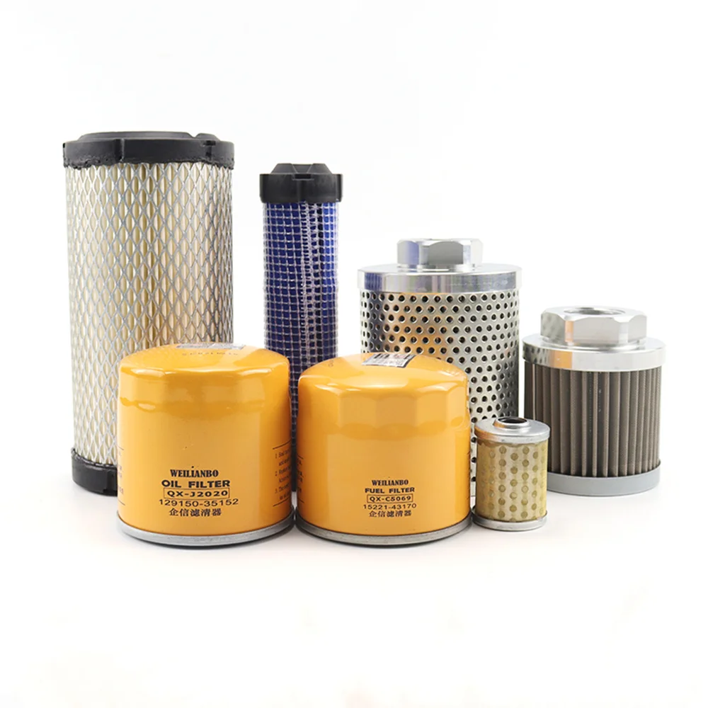 

For Shandong SDLG E616F 16 Kubota Engine Oil Diesel Air Hydraulic Return Oil Inlet Filter Element Mini Excavator Parts