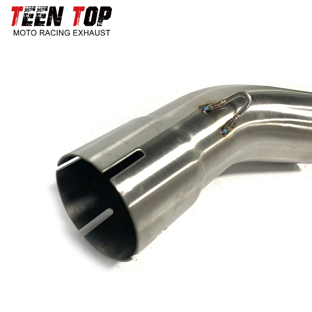 Motorcycle Escape Exhaust Middle Link Pipe For Kawasaki Z900RS 2018+ Mid Connection Pipe Steel Moto 51MM z900rs Exhaust Elbow