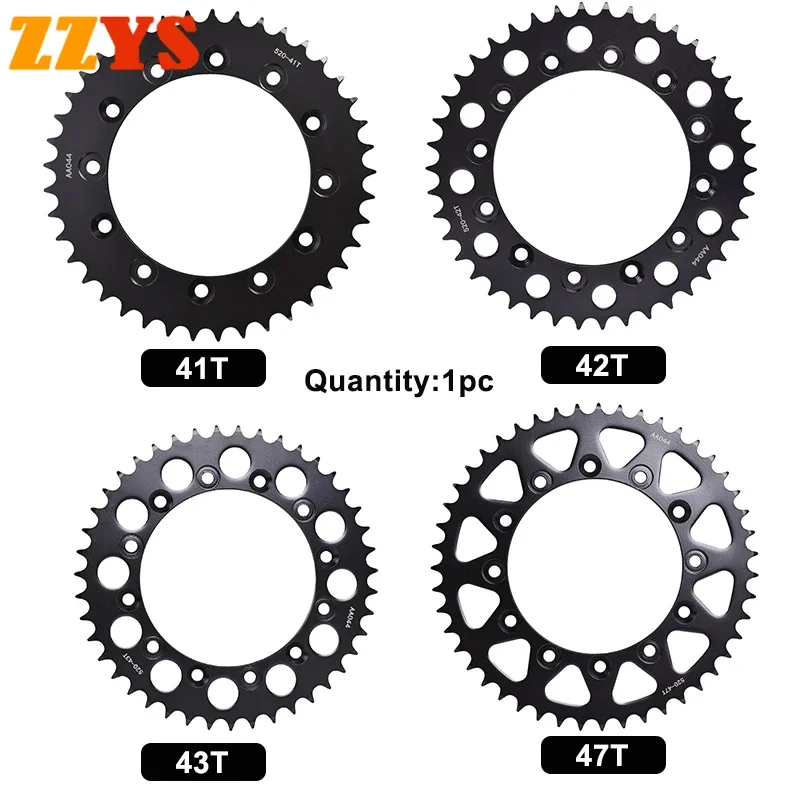 

520 41T 42T 43T 47T Tooth Rear Sprocket Gear Cam Pinion Wheel for Honda VTR250 MC33 1998-2017 NX250 VT VTR NX 250 VT250 VT250J