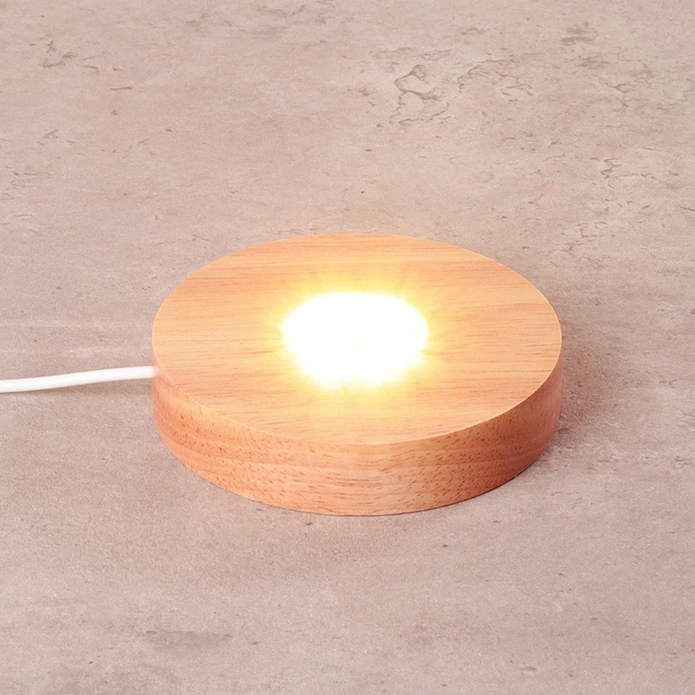 

Led Lighted Display Base Wooden Crystal Sphere Glass Ball Stand For Night Light Decor Aromatherapy Collectibles