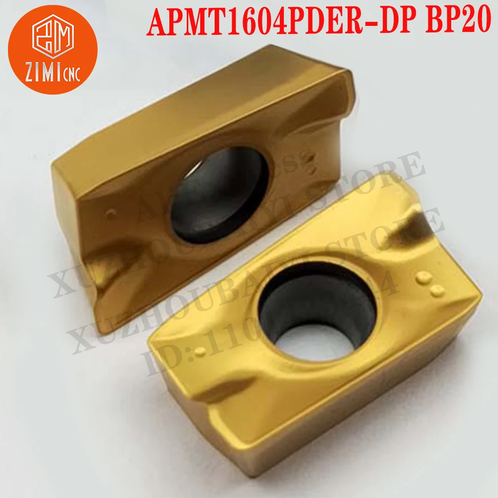 APMT1604PDER-DP BP20 APMT 1604 PDER sisipan karbida Alat sisipan penggilingan CNC mesin bubut logam Wajah yang Dapat Diindeks mekanis Alat Penggilingan