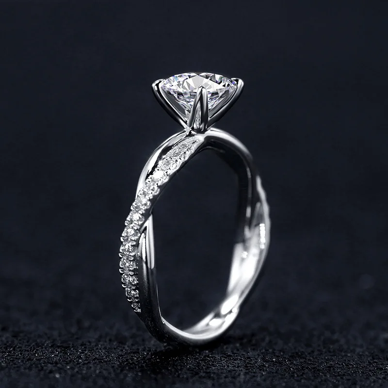 Solid 14k Rose/white Gold Diamond Rings for Women 2021 Fashion Pure Jewelry Bizuteria Gemstone Anillos De Wedding Rings