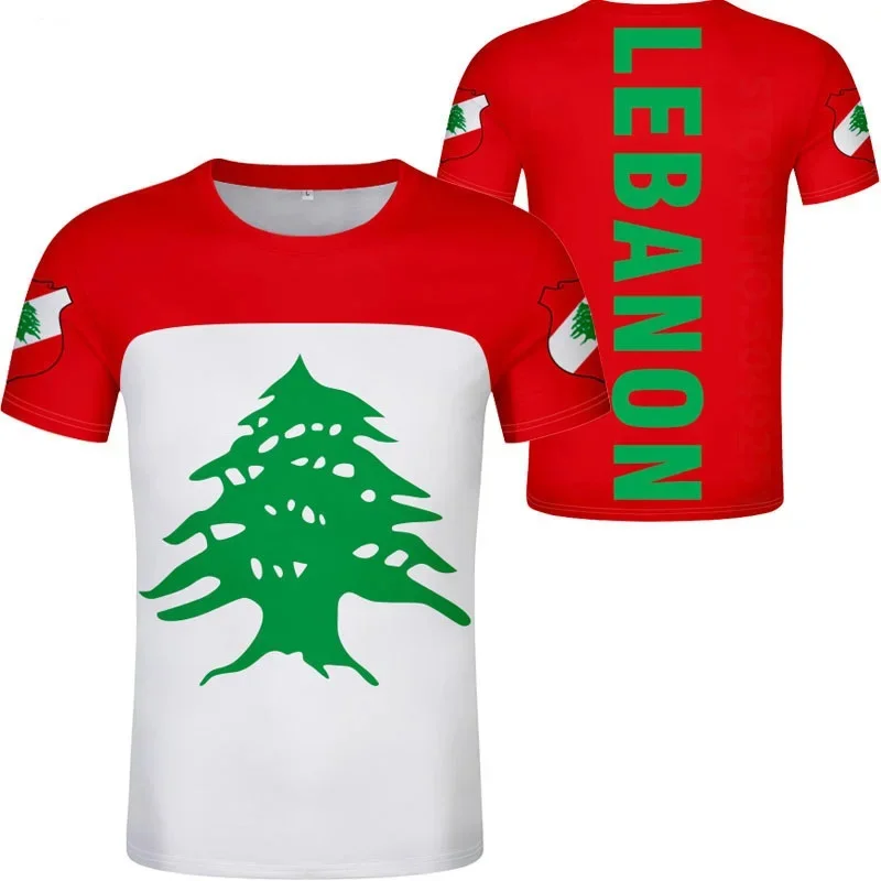 Lebanon Flag 3d Printed T Shirt For Men Women Clothing T Shirt Casual Fashion Short Sleeve O Neck Streetwear Loose Graphic Tee