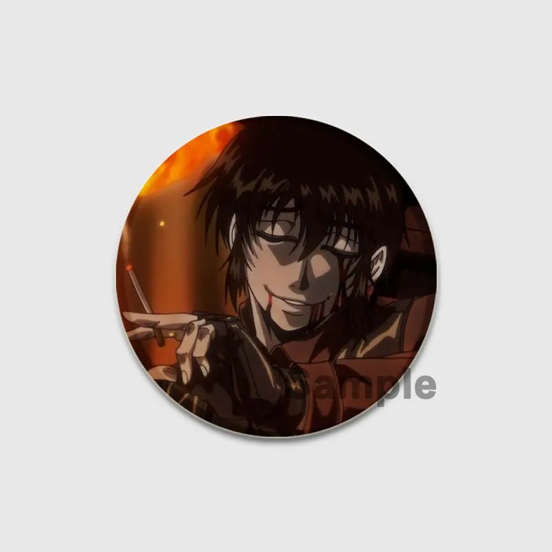 Anime Hellsing Ultimate Tinplate Soft Button Brooch Creative Badge