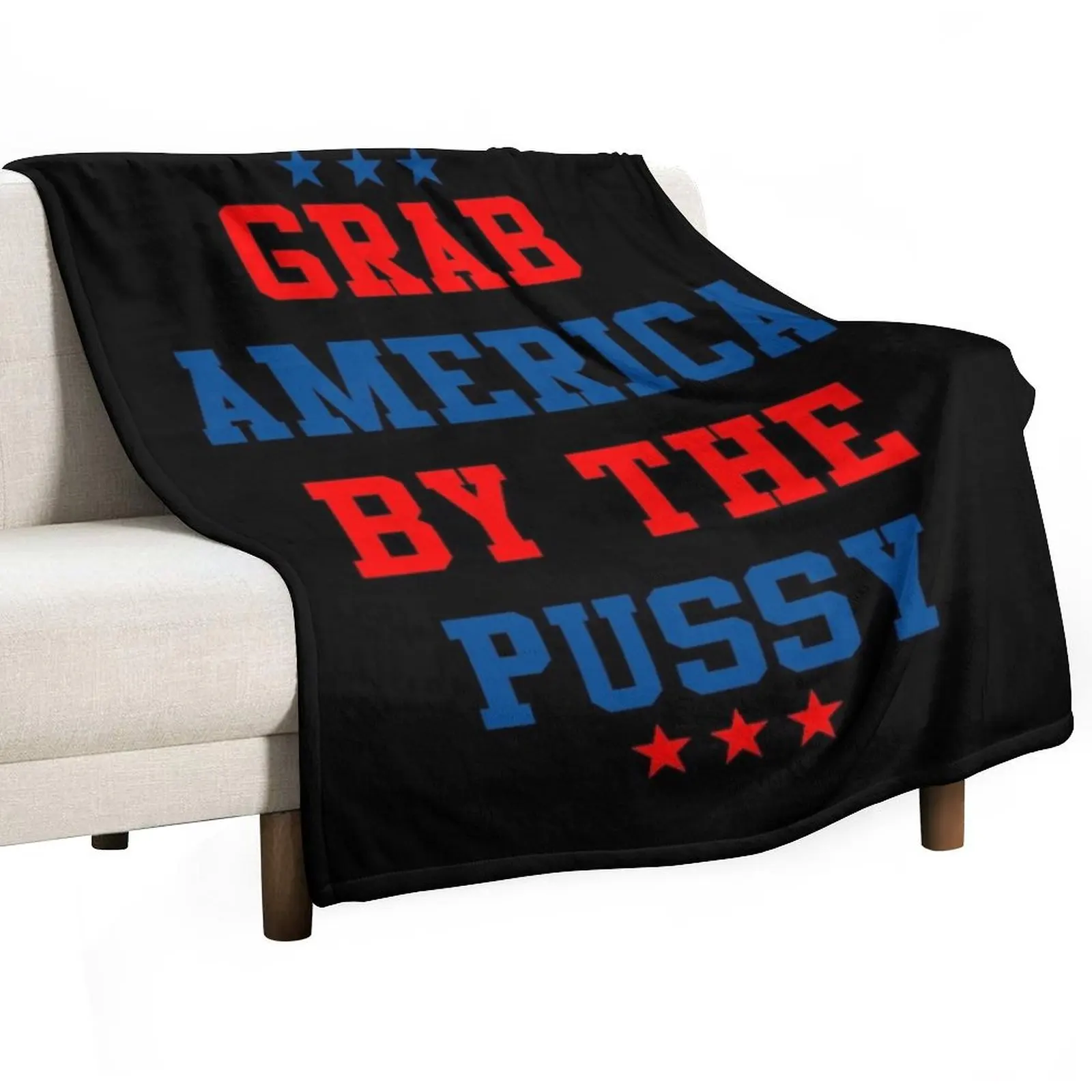 Grab America By the Pussy Throw Blanket christmas gifts Hairy Blankets