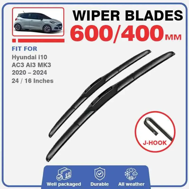 Car Front Wiper Blades For Hyundai i10 MK3 AC3 AI3 2020 2021 2022 2023 2024 N Line Grand i10 Windscreen Windshield Accessories